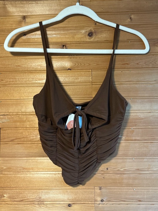 Tops - New Brown Corset Style Tank Top